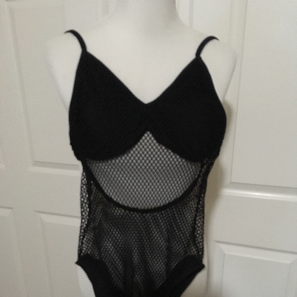 NWT Black mesh one piece - Picture 1 of 2